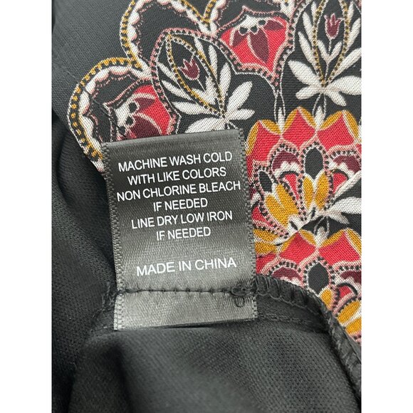 Crystal Sky Women Black & Red Medallion Print Halter Mini Dress Size S - Picture 8 of 9